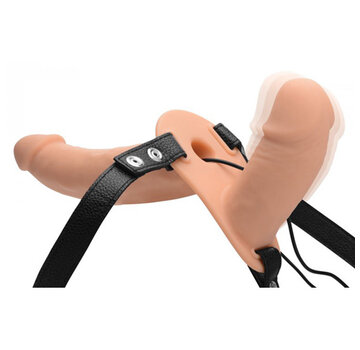 Strap U Power Pegger Dubbele Strap-On Vibrator