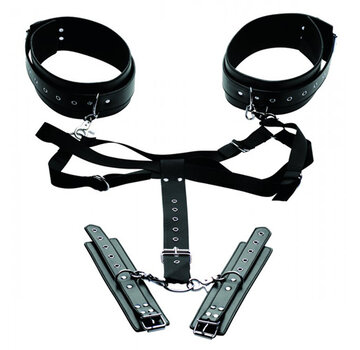 Master Series Easy Access Bondageharnas Met Hand- En Enkelboeien