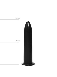 All Black Dildo 20 cm - Zwart