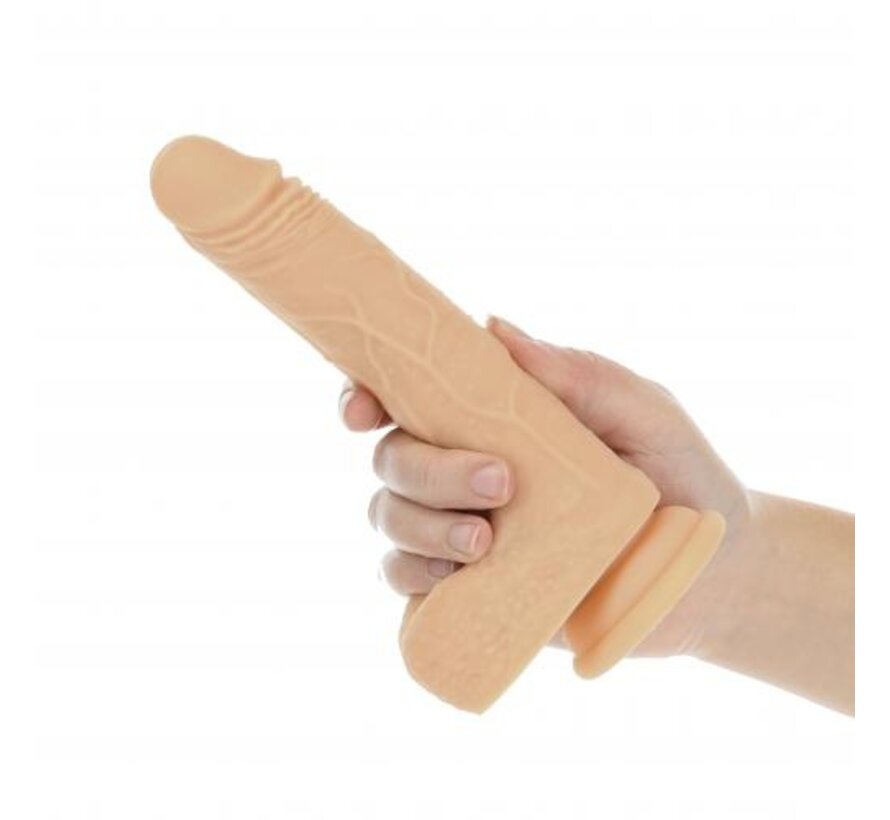 Naked Addiction - Realistische Roterende En Stotende Dildo Met Afstandsbediening - 19 cm