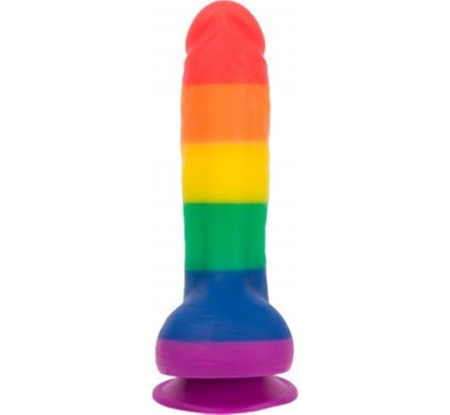 Addiction - Justin Rainbow Siliconen Dildo - 19 cm