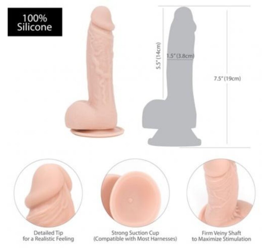 Addiction - Mark Dildo Met Zuignap - 19 cm