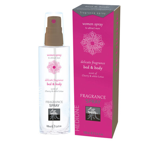 Shiatsu Feromonen Bed & Body Spray Voor Vrouwen - Kers & Witte Lotus