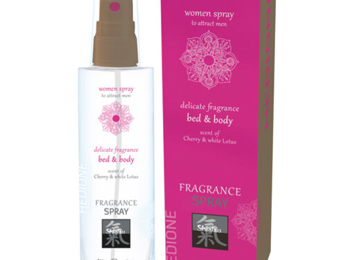 Shiatsu Feromonen Bed & Body Spray Voor Vrouwen - Kers & Witte Lotus