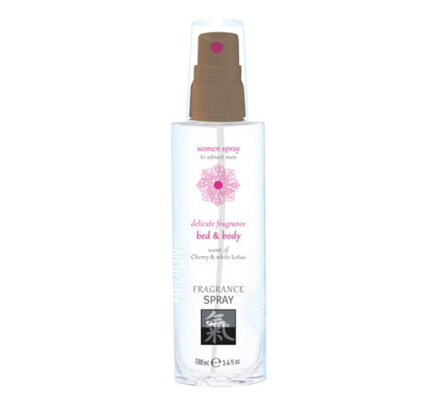 Feromonen Bed & Body Spray Voor Vrouwen - Kers & Witte Lotus