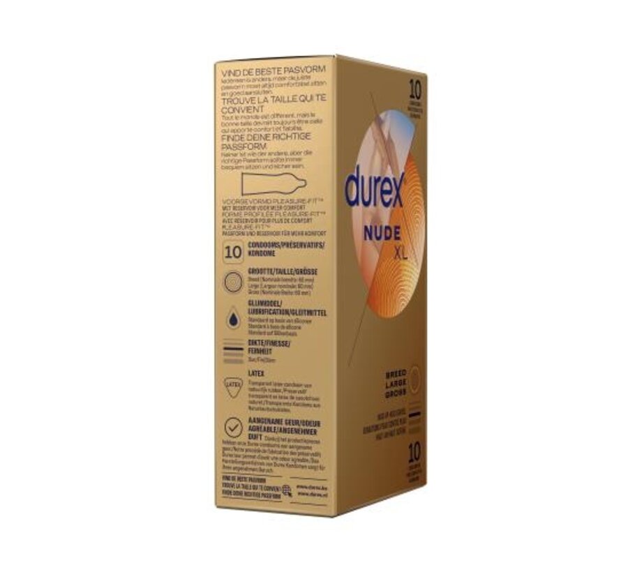 Durex Condooms Nude XL - 10 stuks