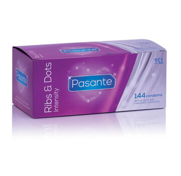 Pasante Pasante Ribs & Dots Intensity Condooms - 144 stuks