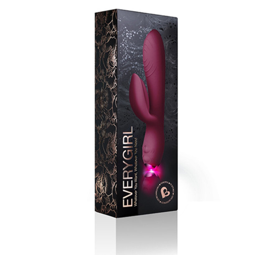 EveryGirl Rabbit Vibrator - Burgundy