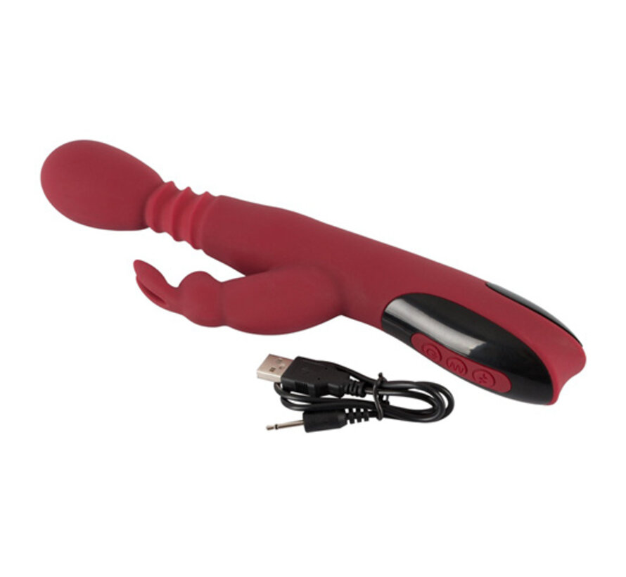 Stotende, Roterende & Verwarmende Rabbit Vibrator