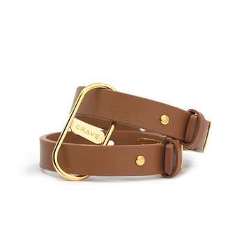 Crave Crave - ICON Cuffs - Tan & 18kt Gold Plated