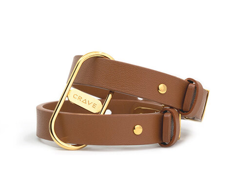Crave Crave - ICON Cuffs - Tan & 18kt Gold Plated