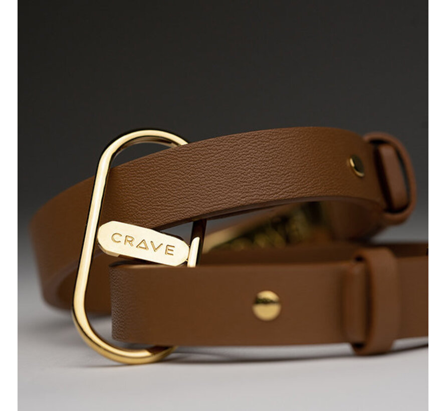 Crave - ICON Cuffs - Tan & 18kt Gold Plated