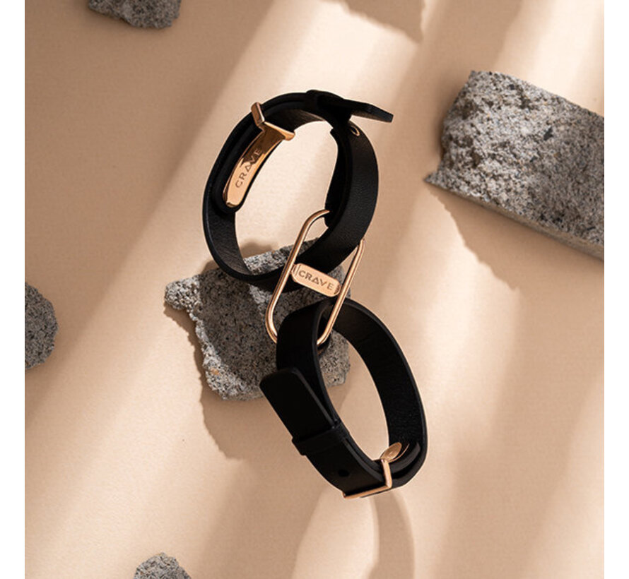 Crave - ICON Cuffs Black/Rose Gold