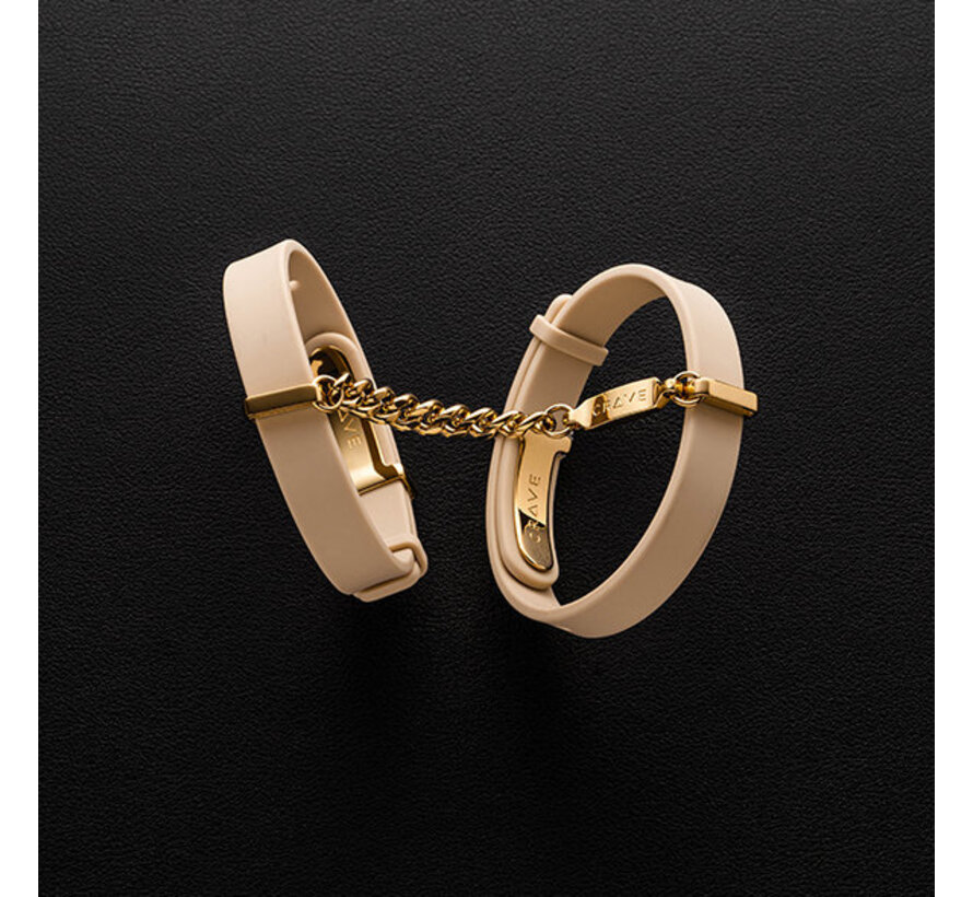 Crave - ID Cuffs - Beige/18kt Gold Plated