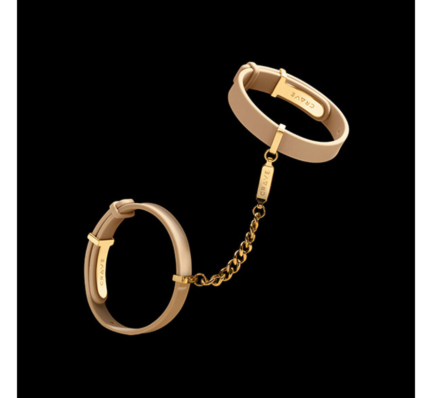 Crave - ID Cuffs - Beige/18kt Gold Plated