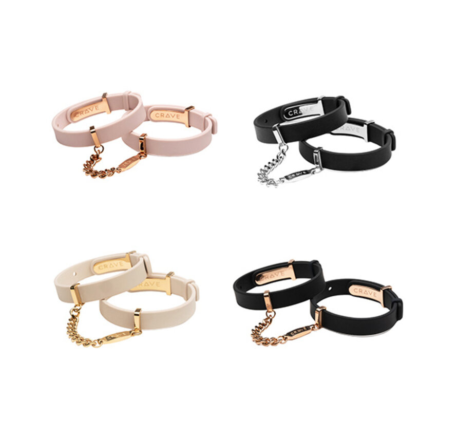 Crave - ID Cuffs - Beige/18kt Gold Plated