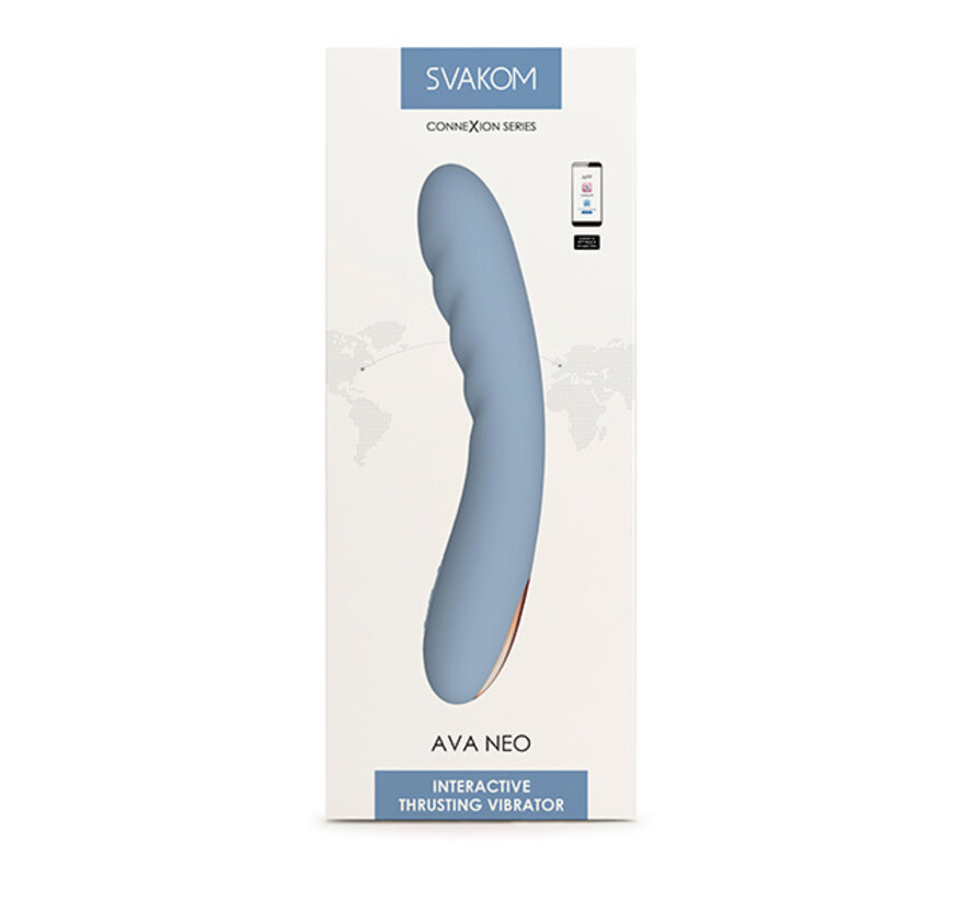 Svakom - Ava Neo Interactive Thrusting Vibrator Blue