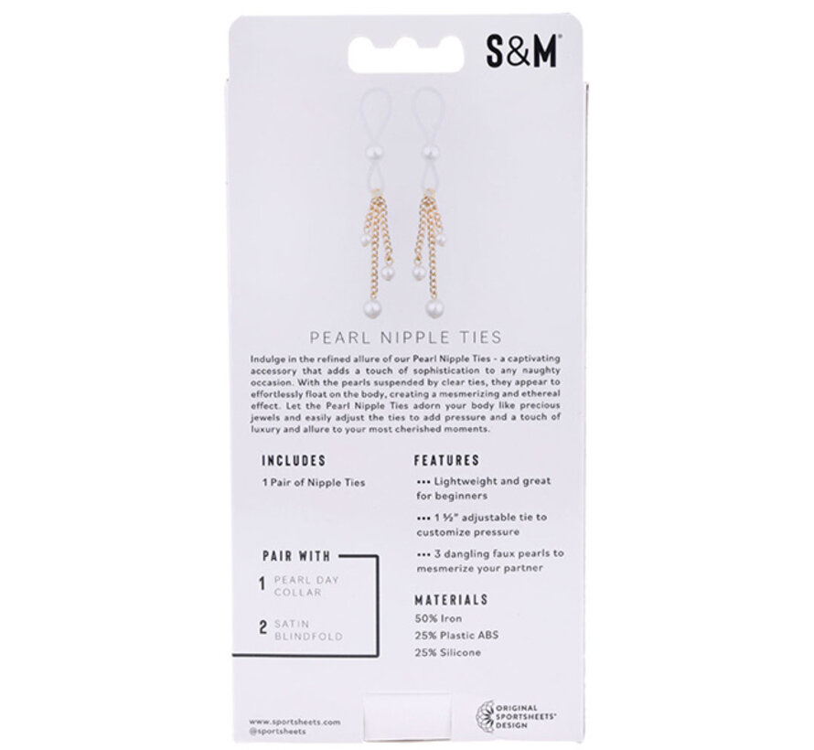 Sportsheets - Sex & Mischief Pearl Nipple Ties