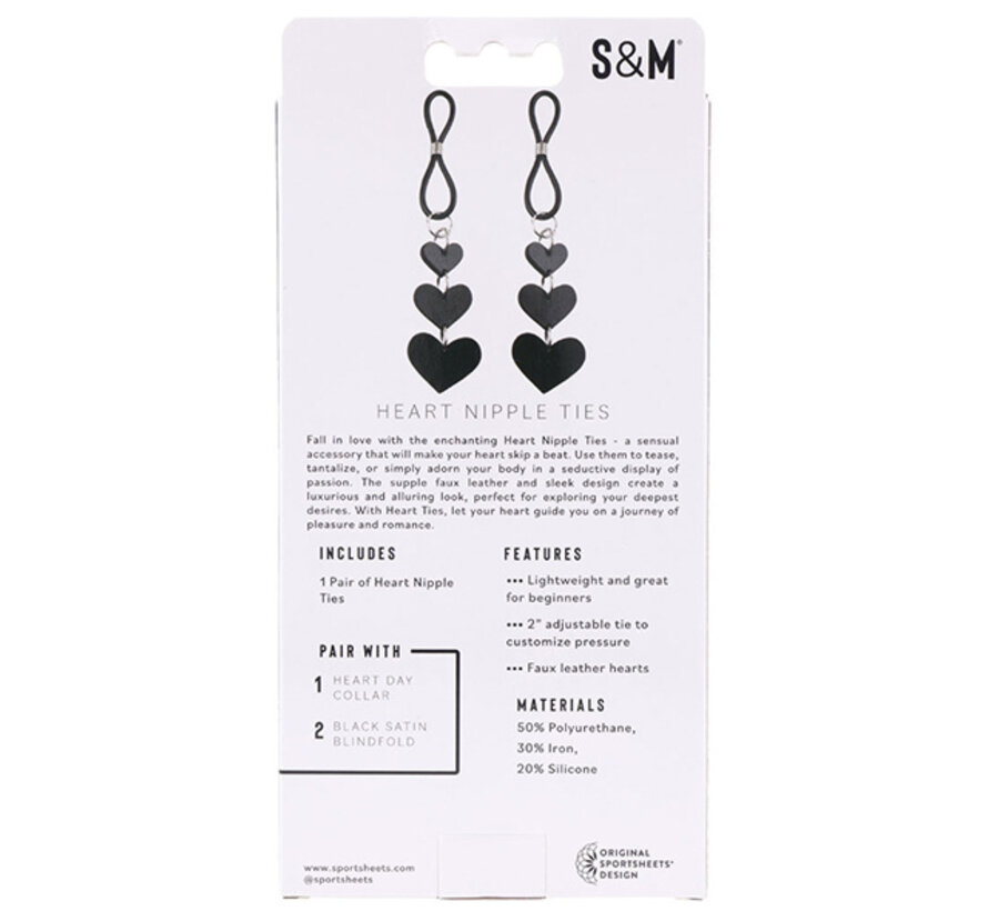 Sportsheets - Sex & Mischief Heart Nipple Ties