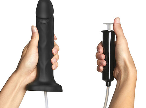 Strap-On-Me Strap-On-Me - Squirting Cum Dildo Realistic Black XL