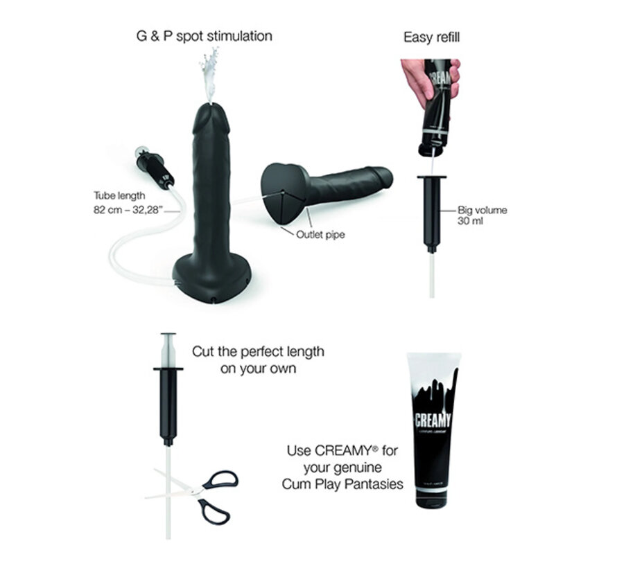 Strap-On-Me - Squirting Cum Dildo Realistic Black XL