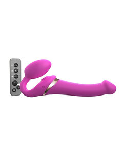 Strap-On-Me Strap-On-Me - Strap-on Multi Orgasm Remote Controlled 3 Motors Fuchsia M