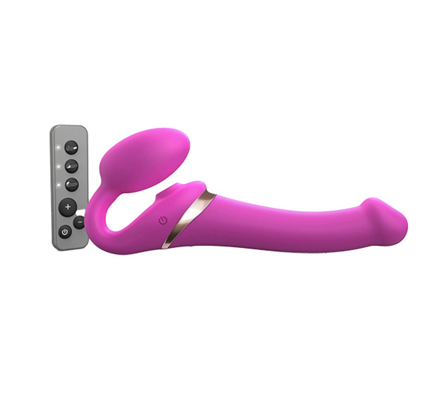 Strap-On-Me - Strap-on Multi Orgasm Remote Controlled 3 Motors Fuchsia M
