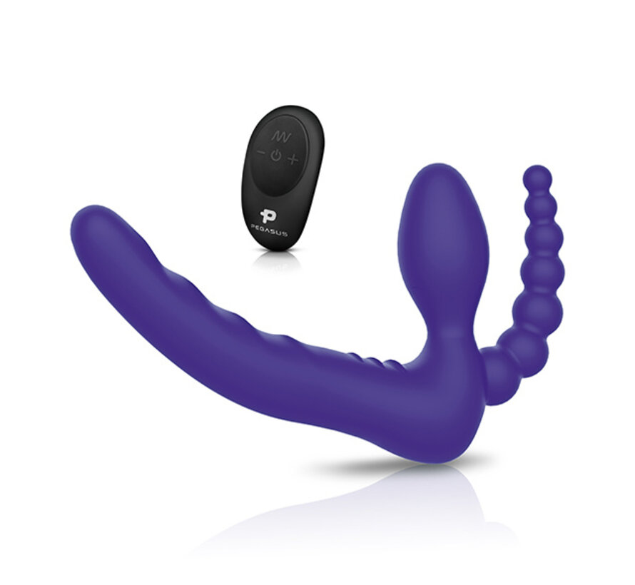 Pegasus - 7” Remote Control Strapless D.P. Silicone Strap on