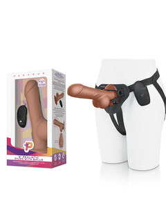 Pegasus - 8” Remote Control Realistic Silicone Dildo with Balls and Harness