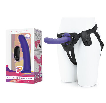 Pegasus - 6 Curved Wave Silicone Peg with harness included