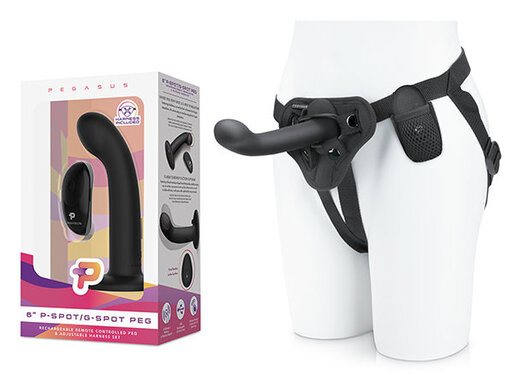Pegasus - 6 P-spot / G-spot Silicone Peg with harness included