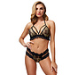 Baci - 2 Pc Criss-cross Mesh & Lace Army Girl