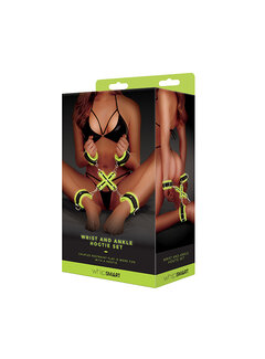 Whipsmart Whipsmart - Glow in the Dark Hog Tie with Wrist Buckle Cuffs