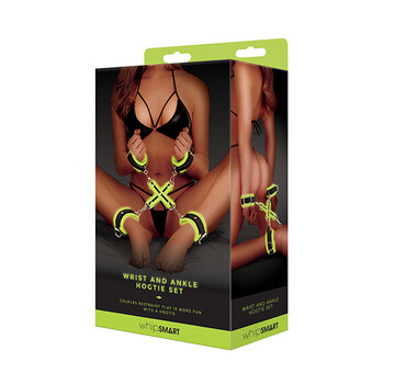 Whipsmart Whipsmart - Glow in the Dark Hog Tie with Wrist Buckle Cuffs