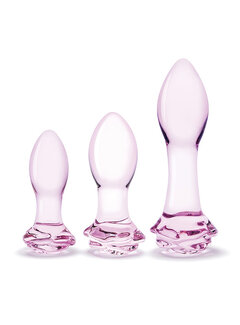 Glas Glas - Rosebud Butt Plug Set 3 pcs