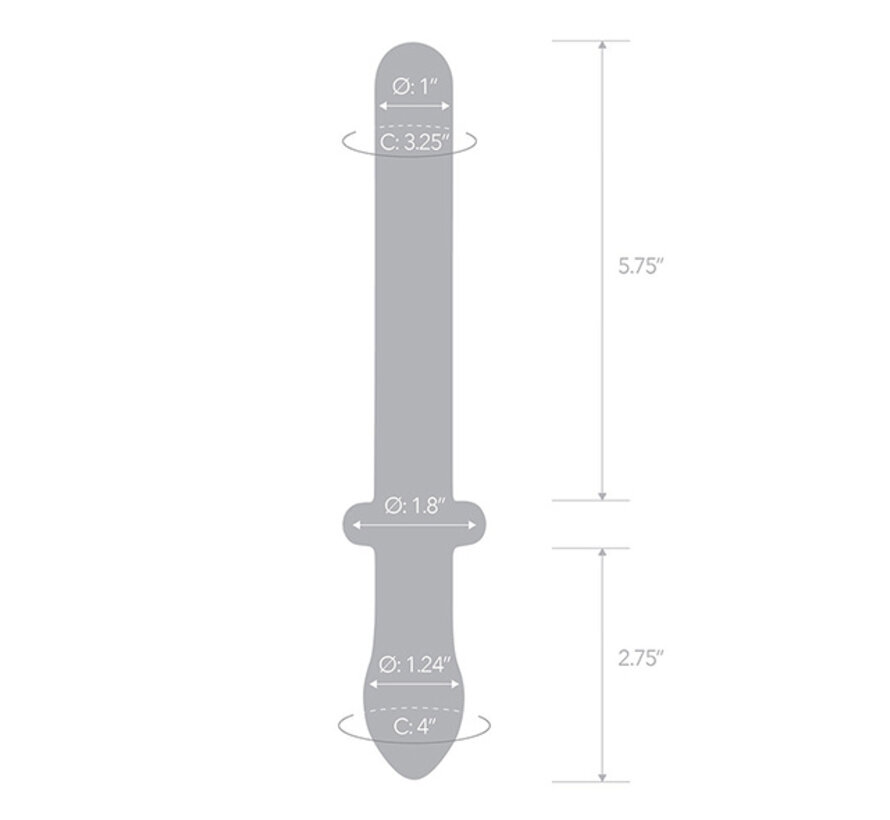 Glas - Classic Smooth Dual-Ended Dildo