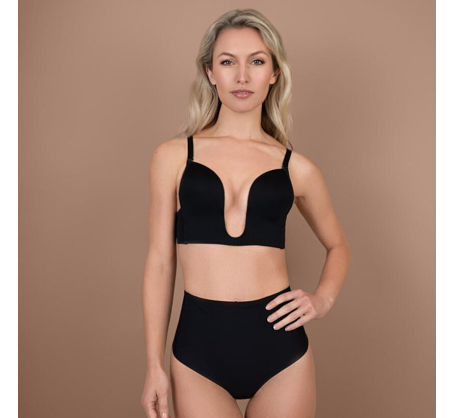 Bye Bra - Ultra Plunge Bra Black XXL