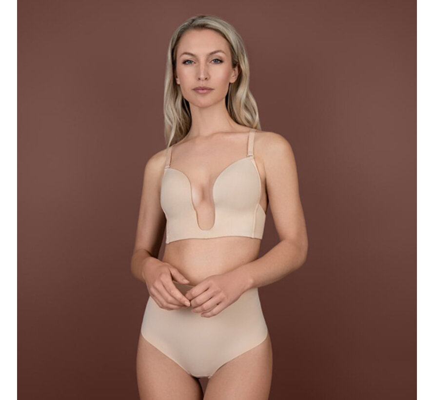 Bye Bra - Ultra Plunge Bra Beige XL