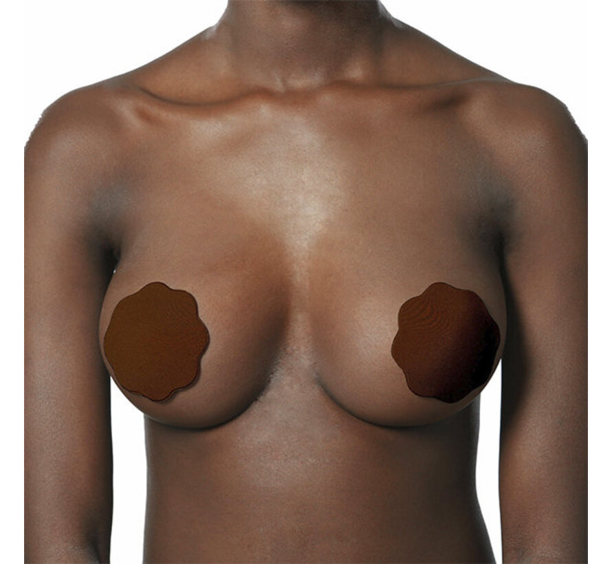 Bye Bra - Fabric Nipple Covers One-Size Brown