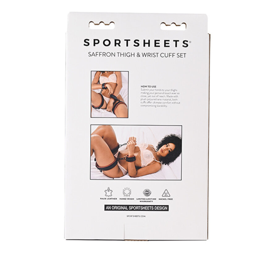 Sportsheets - Saffron Thigh & Wrist Cuff Set