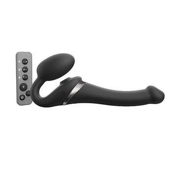 Strap-On-Me Strap-On-Me - Strap-on Multi Orgasm Remote Controlled 3 Motors Black XL