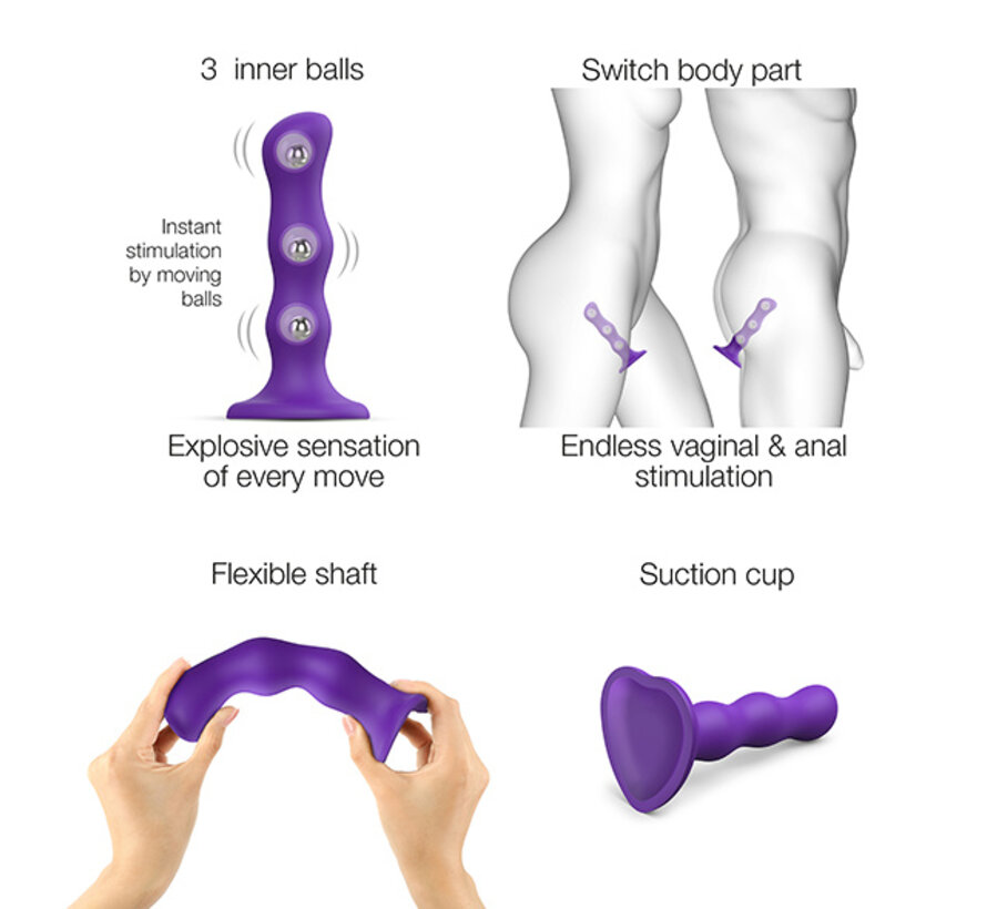 Strap-On-Me - Dildo Geisha Ball Purple M
