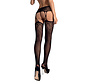 Obsessive - Garter Stockings S206 Zwart S/M/L