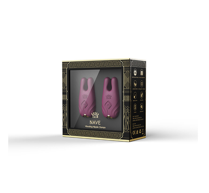 Zalo - Nave Draadloze Vibrerende Tepelklemmen Paars