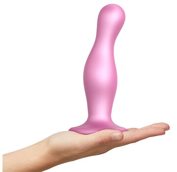 Strap-On-Me Strap-On-Me - Dildo Plug Curvy Metallic Sugar Pink L