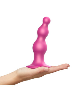 Strap-On-Me Strap-On-Me - Dildo Plug Beads Metallic Raspberry Pink L