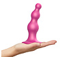 Strap-On-Me - Dildo Plug Beads Metallic Raspberry Pink M