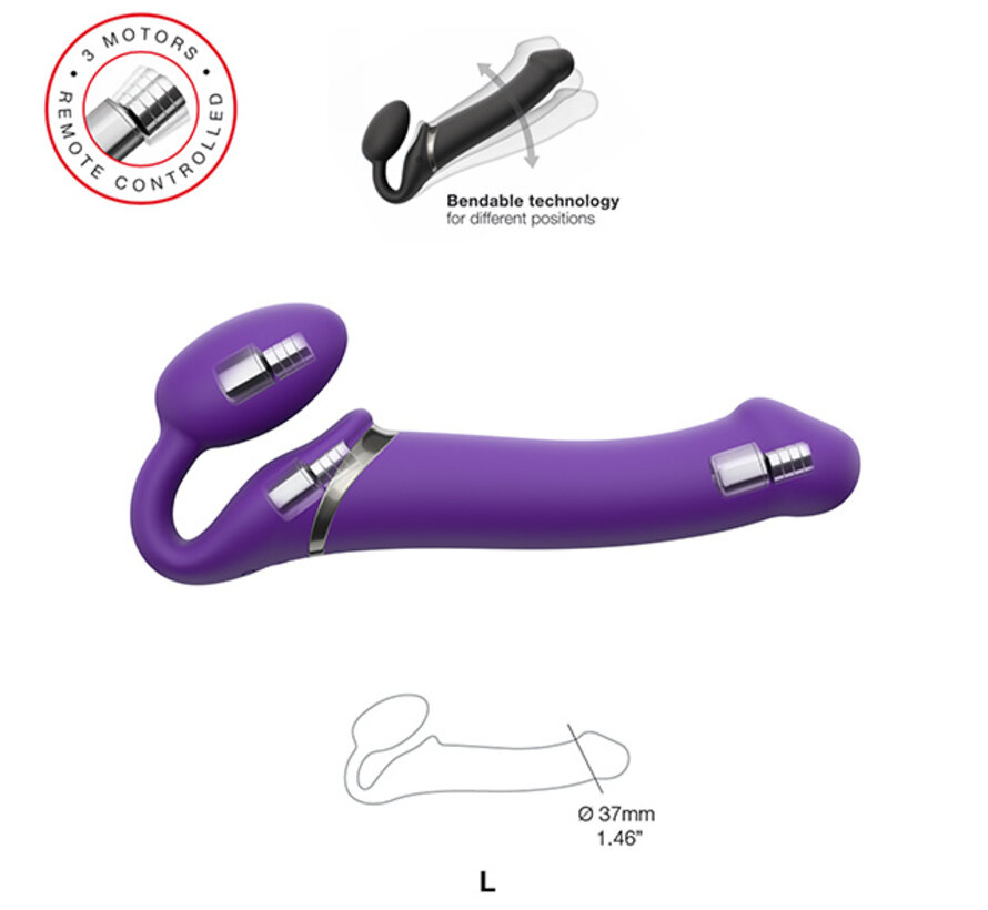 Strap-On-Me - Vibrating Bendable Strap-On M Purple