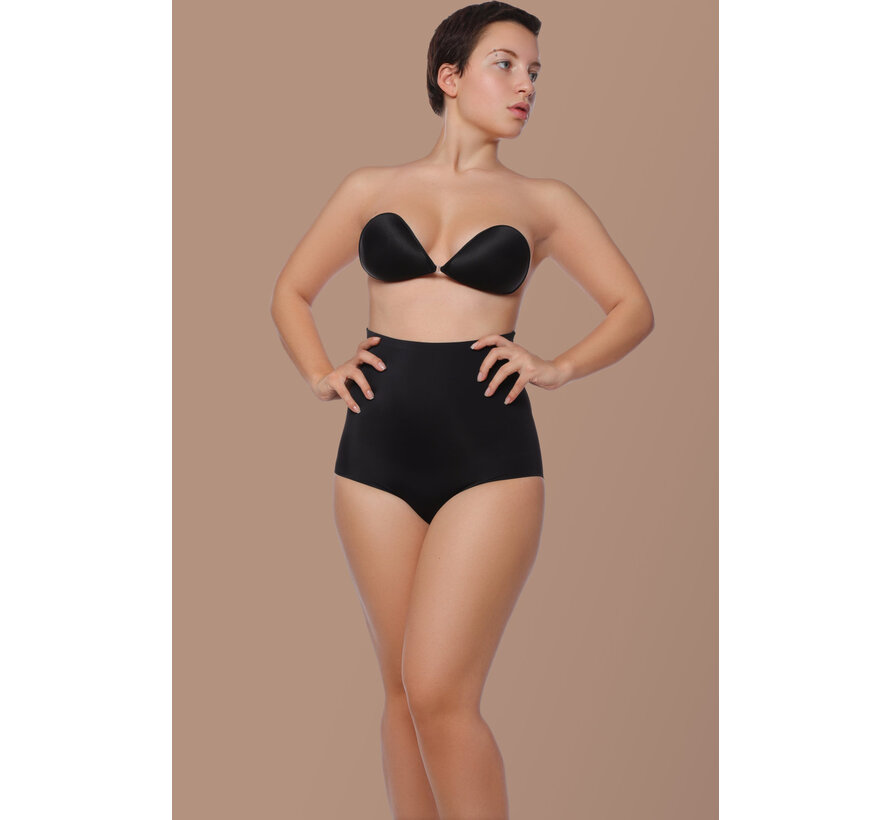 Bye Bra - Slip met Vulling Hoge Taille Black L