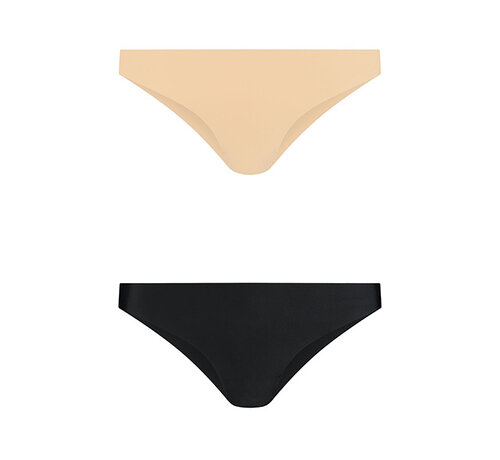 Bye Bra Bye Bra - Invisible Brazilian Nude + Black XL